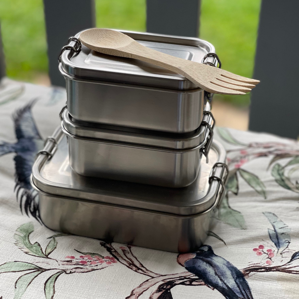 Stainless Steel SMALL SNACK BOXES 2-Pack
