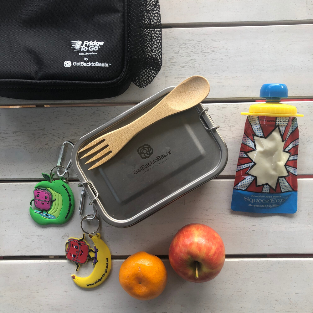 Stainless Steel Bento Lunch Box + Spork Combo