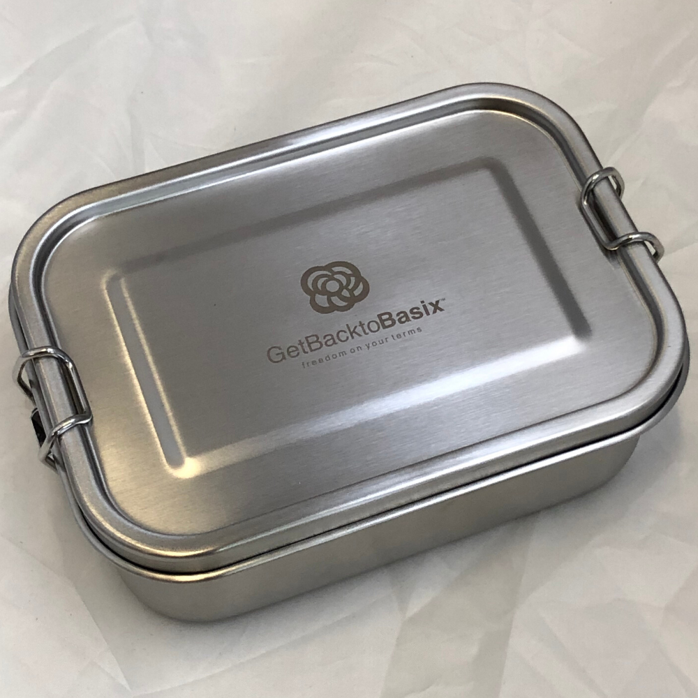 Stainless Steel Bento Lunch Box + Spork Combo